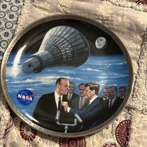 NASA Commemorative Plate with Space Design